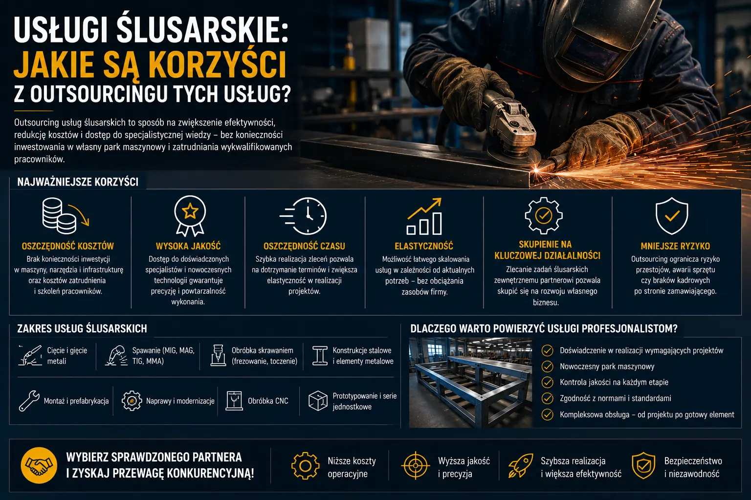 Outsourcing usług ślusarskich: kiedy zlecenie na zewnątrz ma sens