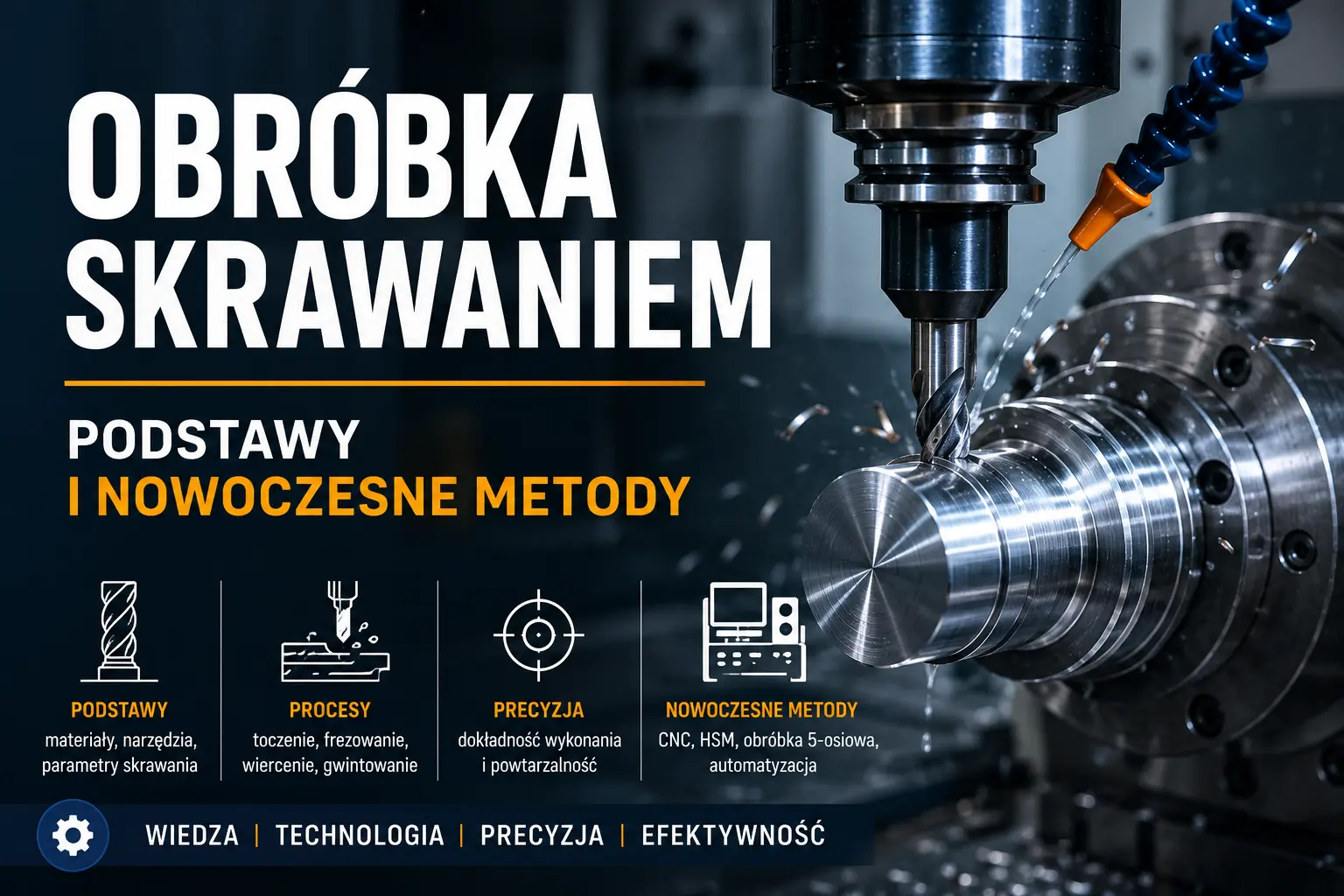 Podstawy obróbki skrawaniem: toczenie, frezowanie, wiercenie i szlifowanie