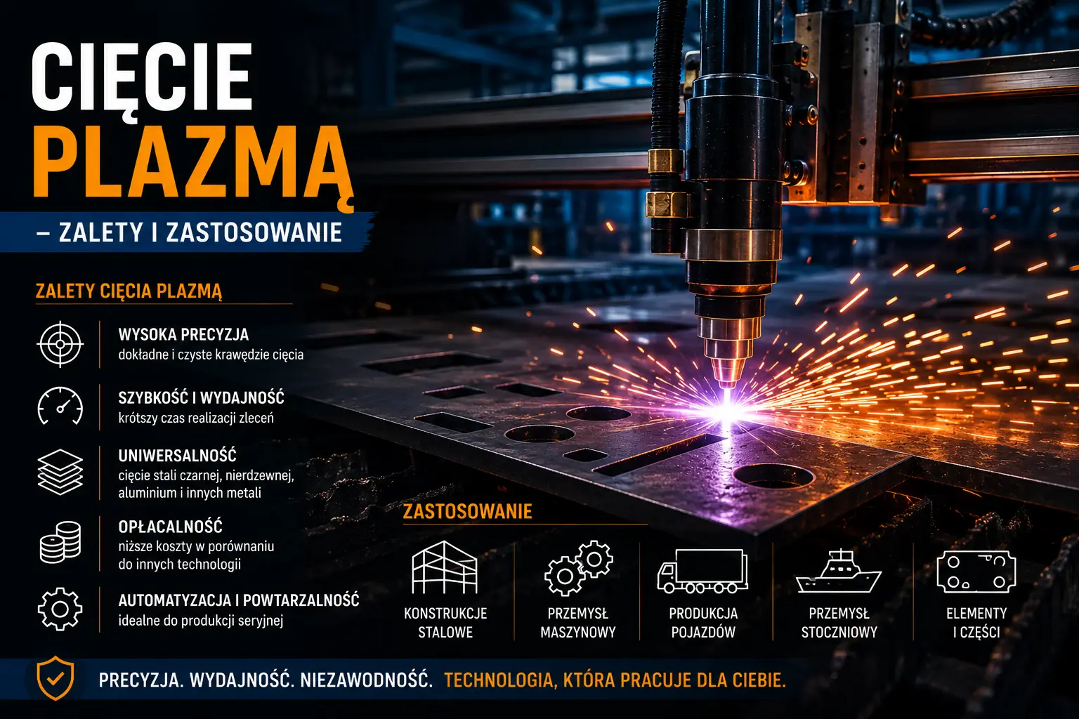 Wycena cięcia plazmą: pliki DXF, krawędź i odbiór detali